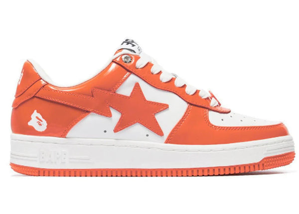 Bape Sta Patent Leather Orange White