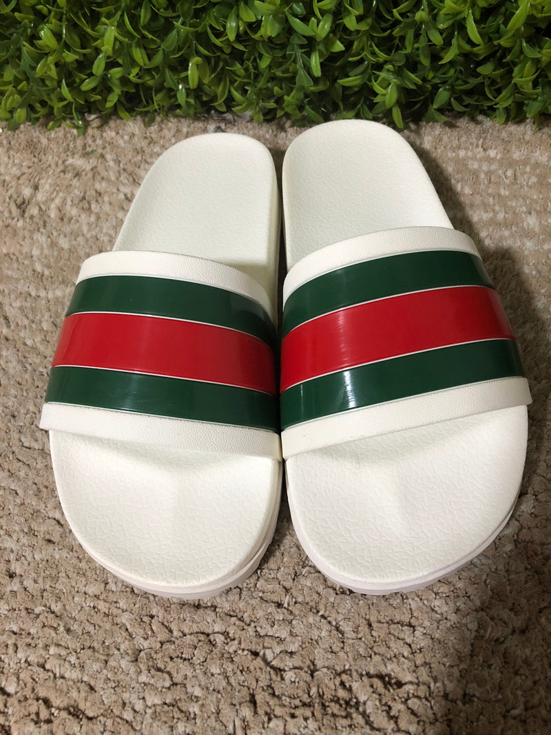 Gucci Web Slide Sandal White