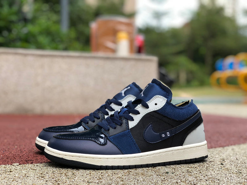 Jordan 1 Low SE Craft Obsidian French Blue Ashen Slate White