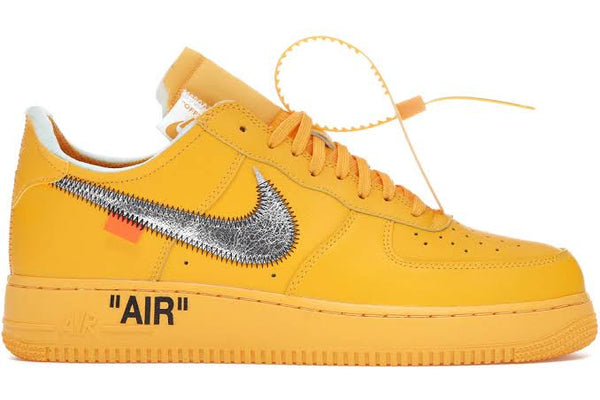 Nike Air force 1 Low Off White University Gold Metallic Silver